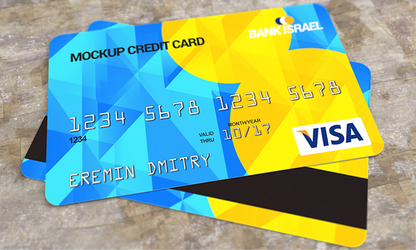free Mockup Visa Master Card credit card psd download realistic new