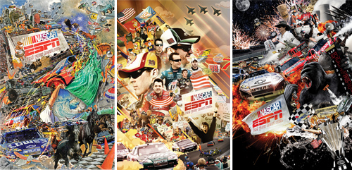 graphics ESPN NASCAR Print campaign poster branding campaign