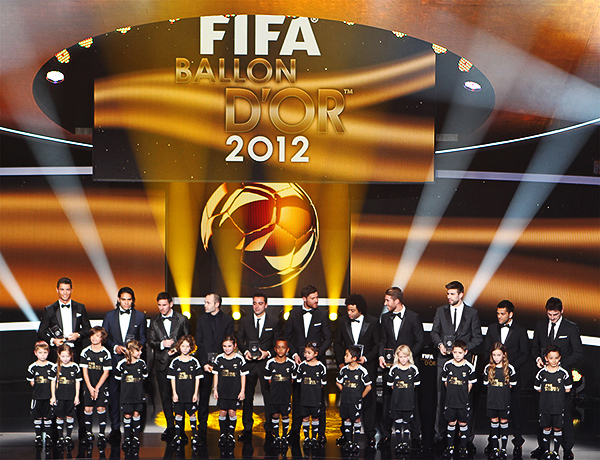 FIFA  Fifpro  award messi Ronaldo iniesta falcao xavi Neymar Ballon d’Or FC Barcelona Real Madrid Pirlo football soccer
