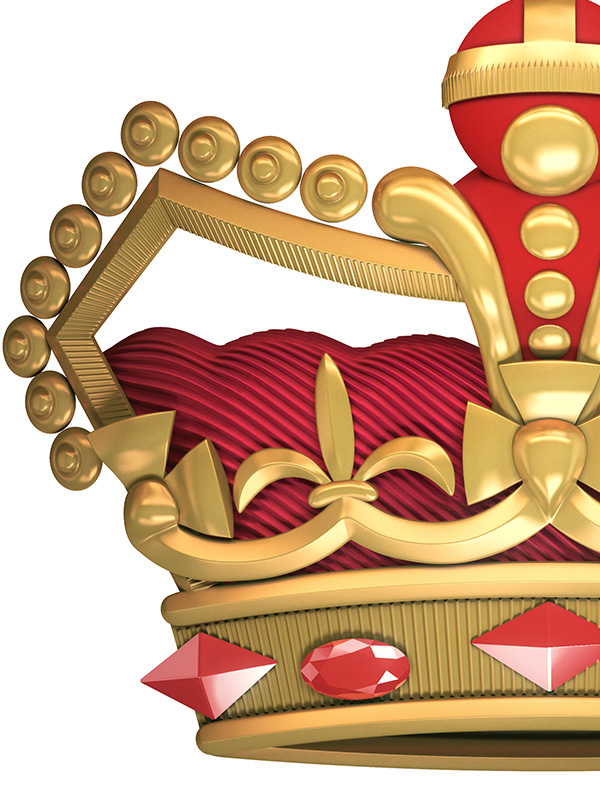 3D logo crown