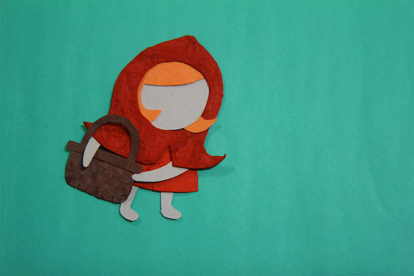 twisted Red riding hood stop-motion paper