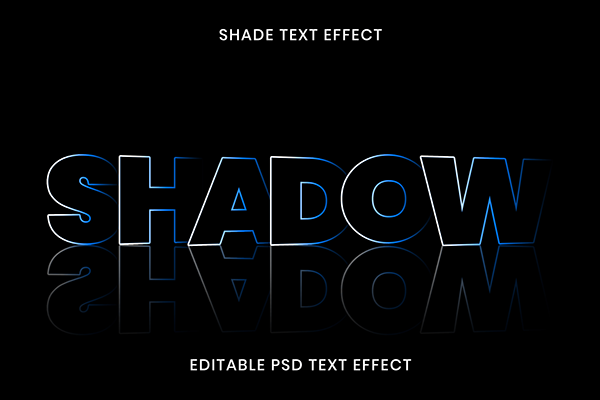 Free text effect shadow