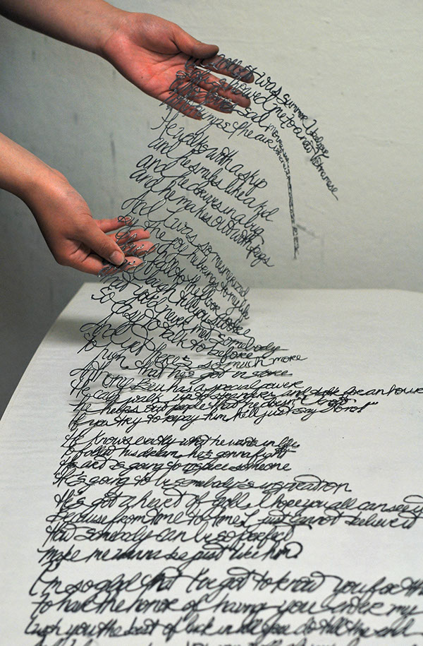 cutpaper cut-paper font handwriting Lyrics Memory