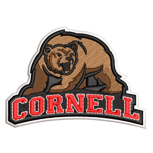 Cornell Bear 3d puff Embroidery logo.