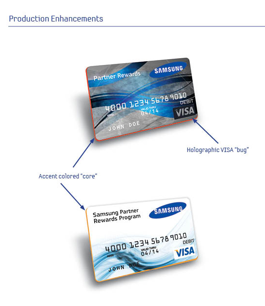 credit card Debit card Visa Samsung Partner Rewards