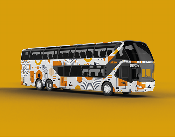 Geometric pattern Design for Coach Bus