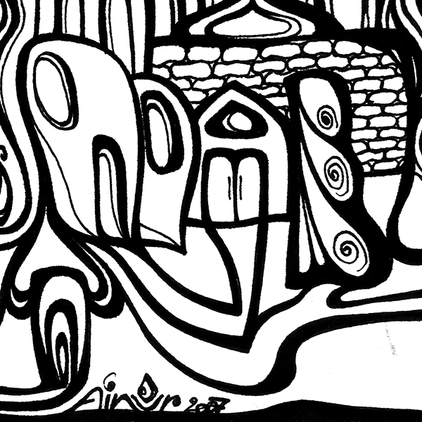 aynursferasky aynursferaskyart aynursferaskygraphic aynursferaskydrawing OLDCITY inkpen paper graphic blackandwhite Style city old