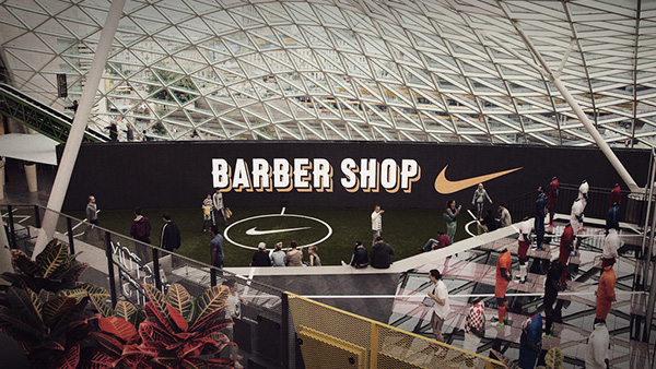 Nike barbershop barber shop barber football soccer hair Style