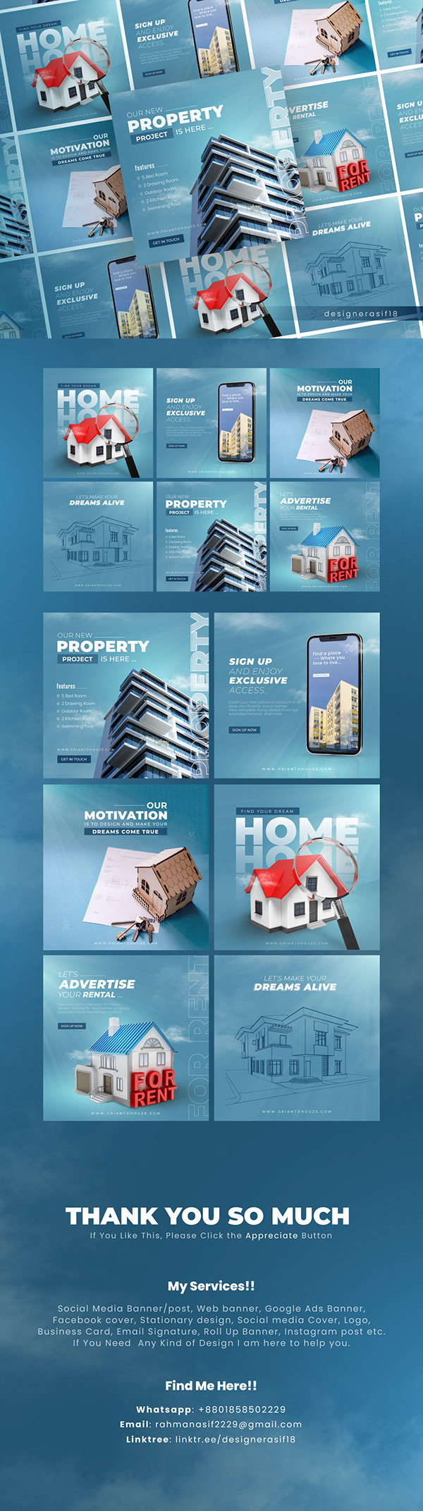 Social Media Design | Real-estate Agency Banner Design