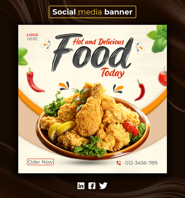 Social media food Ads banner design