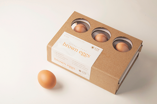 Clearly pure: Egg packaging