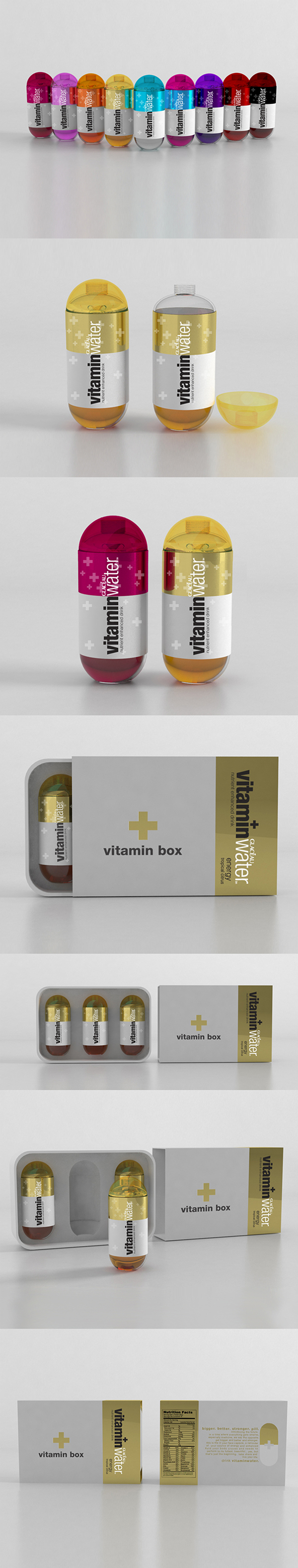 vitaminwater packaging design bottle water vitamin capsule pill