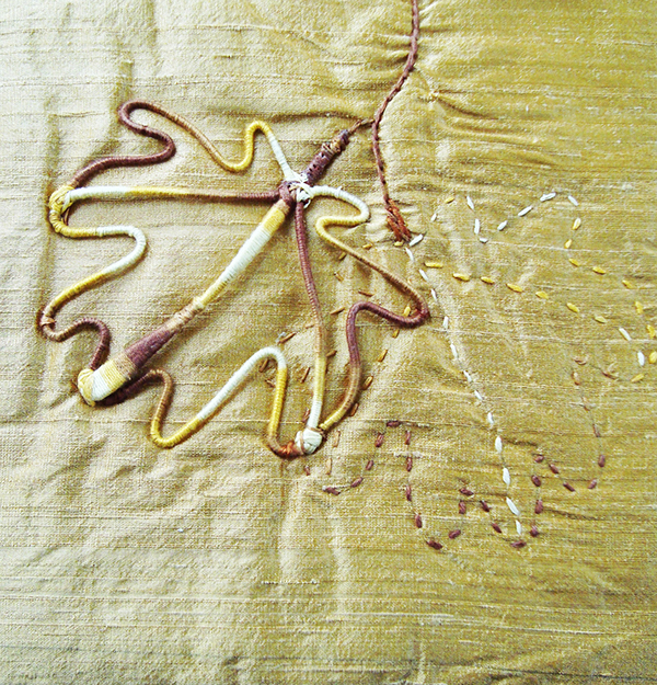 maple autumn hand crafted applique Fabric Manupulation