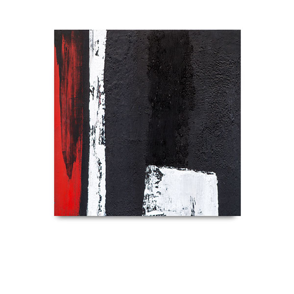 abstract Colorfield painting gestural Abstract Expressionism Minimalism Black&white red contrast color geometric high contrast color