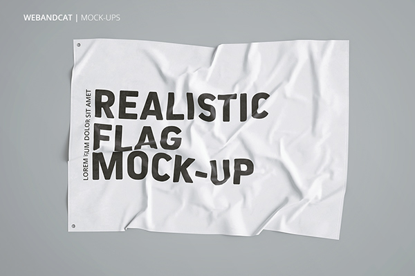 3D FLAG MOCK-UP + FREE SCENE