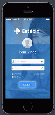 mobile ios app concept iphone iphone app estacio universidade Estácio de Sá UNESA Brazil