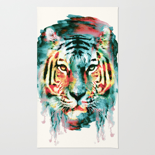 animals wild cats tiger watercolor colours digitalart Paintings streetfashion tshirts hometextile art FINEART womenwear moda