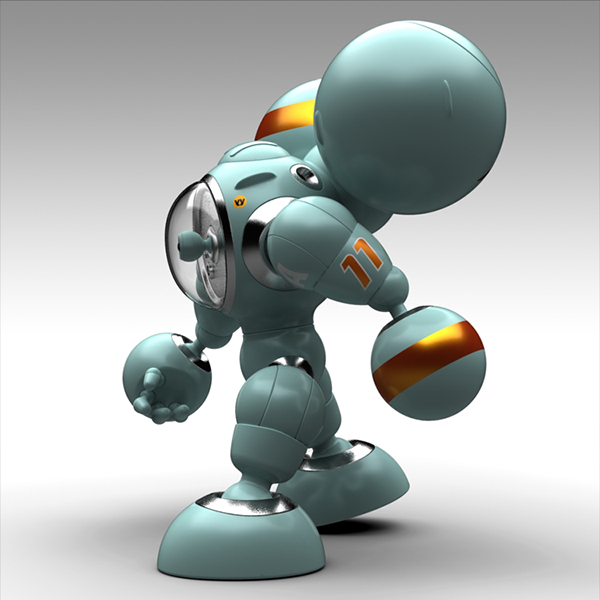 robot bot mech mecha Character digital 3D model CG Alias keyshot rendering tilt shift concept toy figure