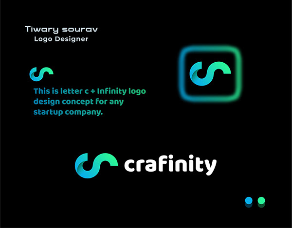 Letter C + Infinity Logo mark