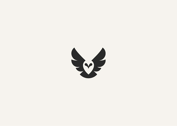 negative Space  marks logo design George bokua milash animal owl motorcycle dog Logotype identity brand