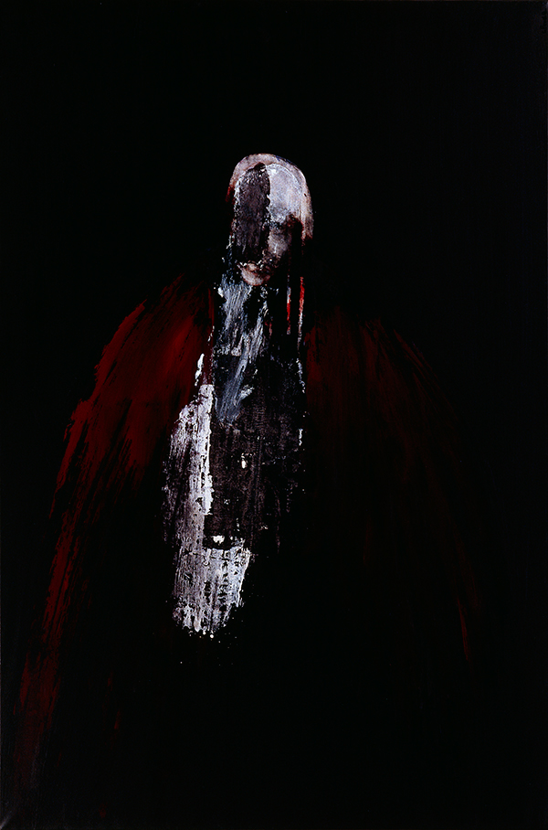 fabien claude art portrait dark défiguration peinture acrylic Expressionism face black
