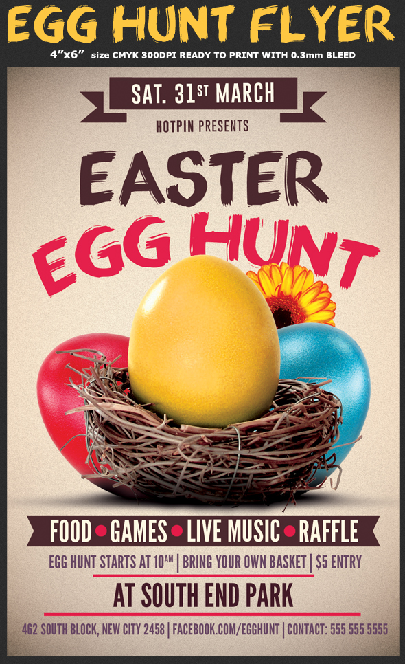 design Easter Egg hunt flyer Easter flyer Easter Poster Egg Hunt Flyer Event template Holiday