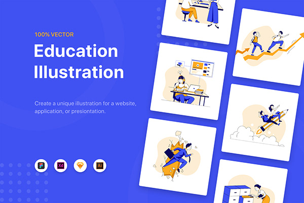 Erika - Education Illustration Kit