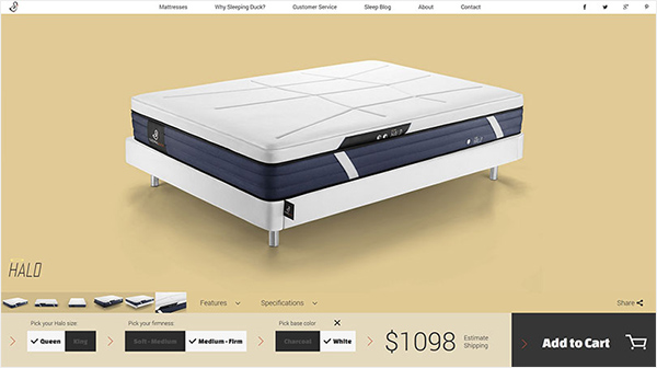 online store mattress Ecommerce Product Photography Spacespace