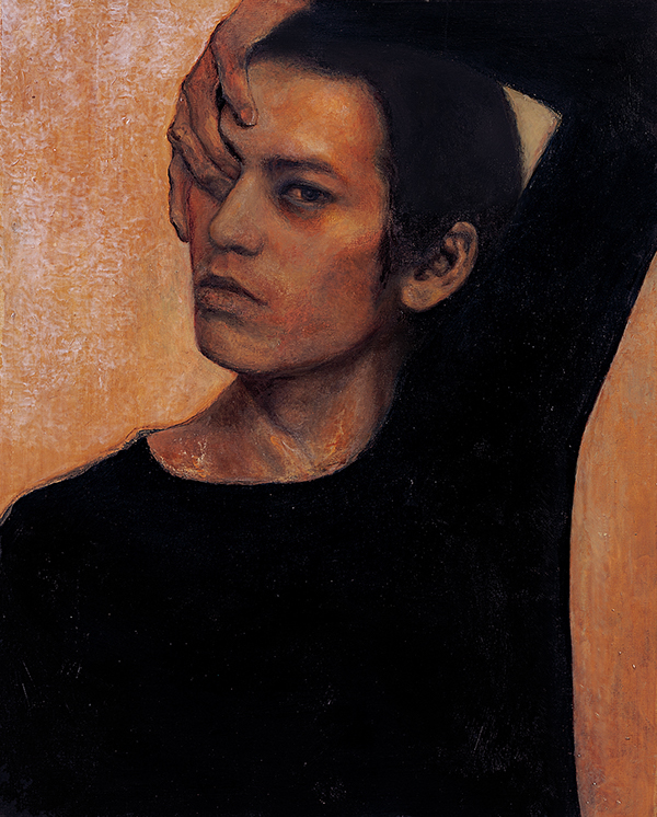 self portrait that's oil on canvas from 2012