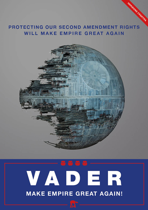 star wars invasione creativa Han Solo Election usa politic darth vader black Empire rebels sci-fi movie