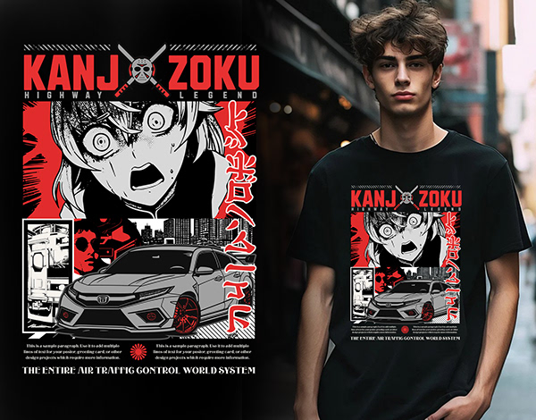 Streetwear Anime T-shirt Designs