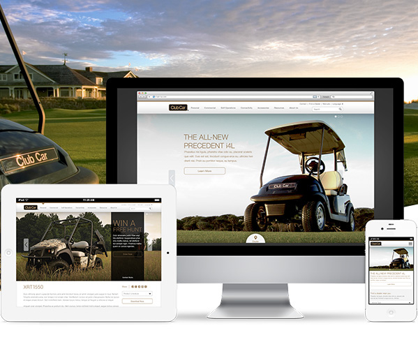 Responsive Web Website mobile tablet ux user experience wireframe golf Golf Cart sport Ecommerce product car