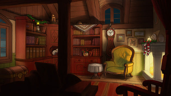 Backgrounds for animated Christmas tale on Behance