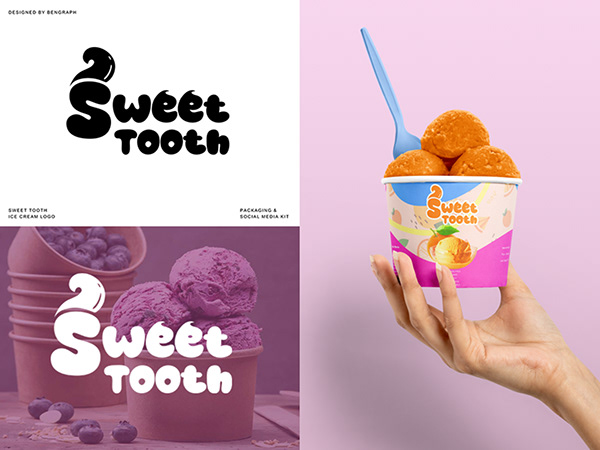 Sweet Tooth Ice Cream Branding And Packaging Design