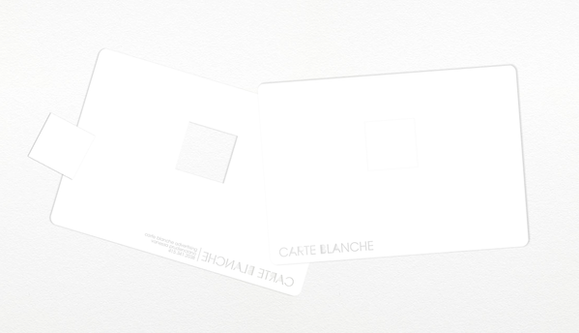 business card promo card carte blanche die cut kile brekke