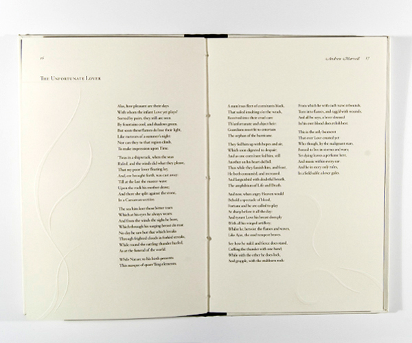 book design publication design emboss Poetry 