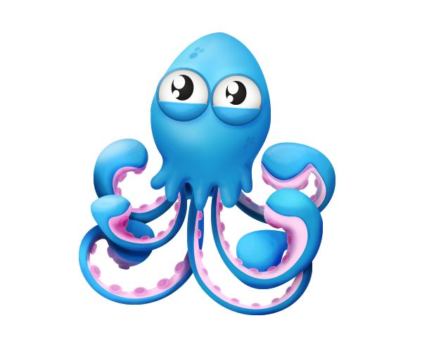 fish vector Illustrator Character cute sea design octopus