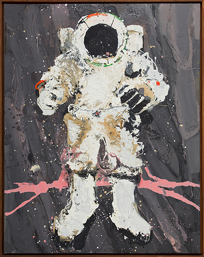 france Paris painter reproduction art moon Space  galaxy astronaut colors artwork canvas Oil Painting