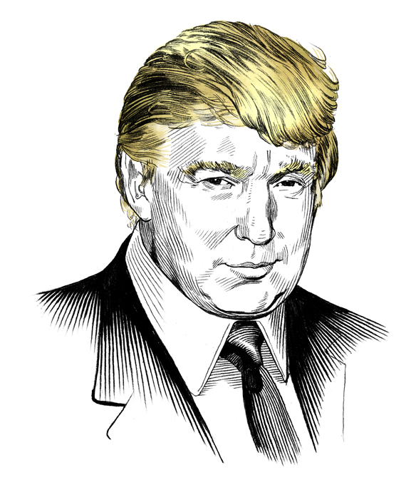 Trump  line art vanity fair mckendry ILLUSTRATION  humor Parody caricature  