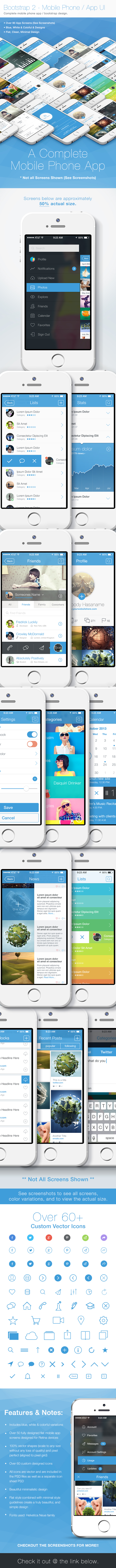 android app UI bootstrap flat GUI infographics Interface ios iOS 7 ios 8 iphone