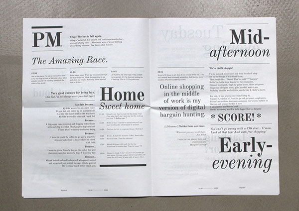 newspaper  editorial design Layout letters black and white print publication