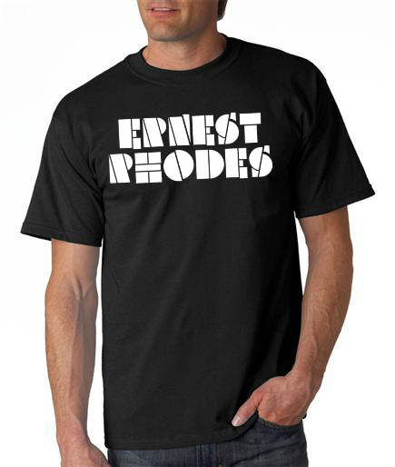 Ernest Rhodes Ernie Rhodes logo Icon brand stickers tee shirt t-shirt identity design