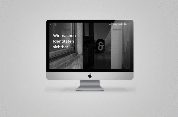 Website Responsive grid Layout parallax digital mobile tablet desktop photos full minimal grey