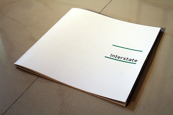 Interstate Typeface Booklet minimalistic tobias frer jones type-booklet White green sans serf clean publication design square format