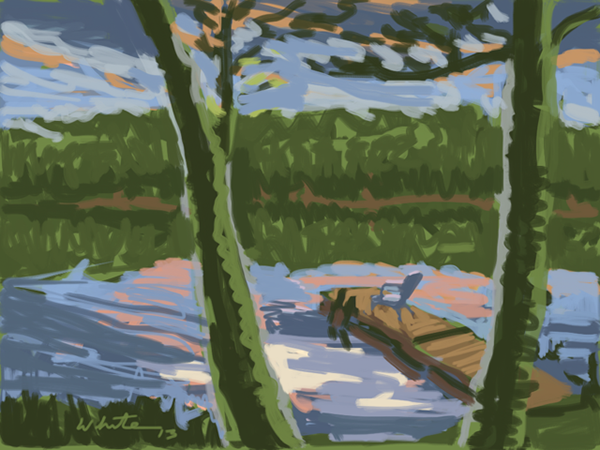 Adirondacks NY Indian Lake woods sunset fishing dock lakehouse blue green summer vacation brushes birch tree Lake house