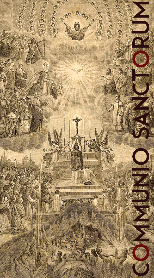 sacred Saint's communion Catholic comunhão santos católico panfleto