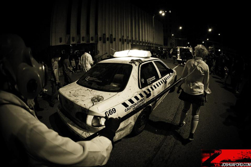 zombie  mobile Patrol car Quarantine police zombies apacolypse undead horror blood Scary iaccarino thatkidwhodraws