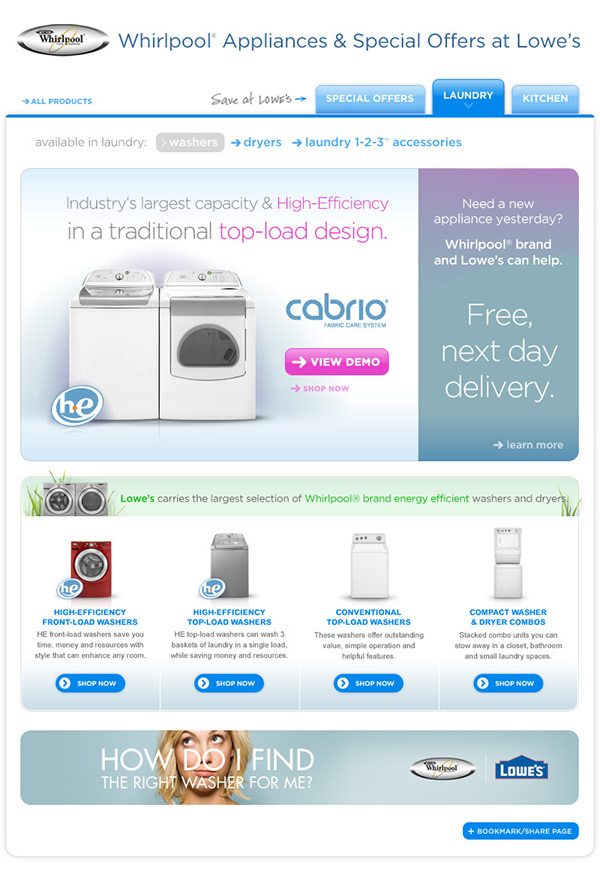 whirlpool appliances Shopping web-to-retail Digital strategy search marketing