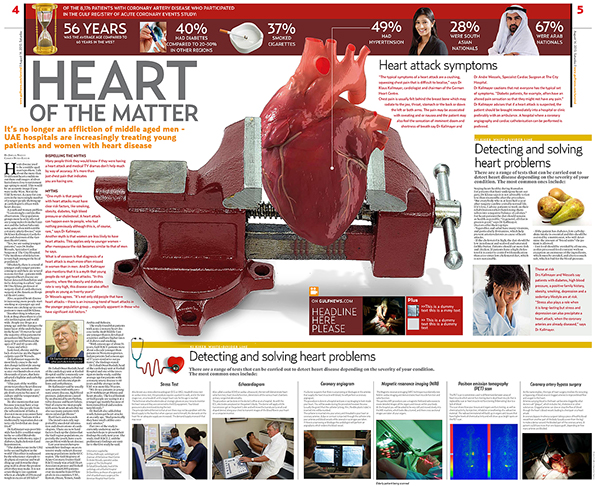 health page newspaper page design
