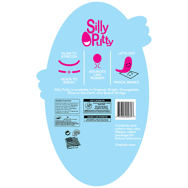 Silly Putty silly putty logo toy package design Retail